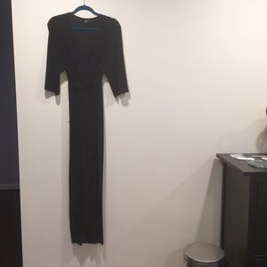 ASOS black maxi dress with side slit